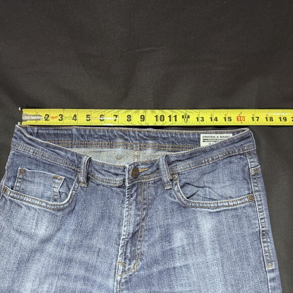 Buffalo David Bitton Driven X Jeans 34/34 Blue Perfectly Faded Stretch Straight - Picture 6 of 9